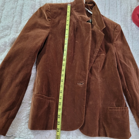 Vintage Silver Unicorn Burnt Orange/Brown Faux Suede Women’s Blazer Sz 13 Button - Picture 8 of 16
